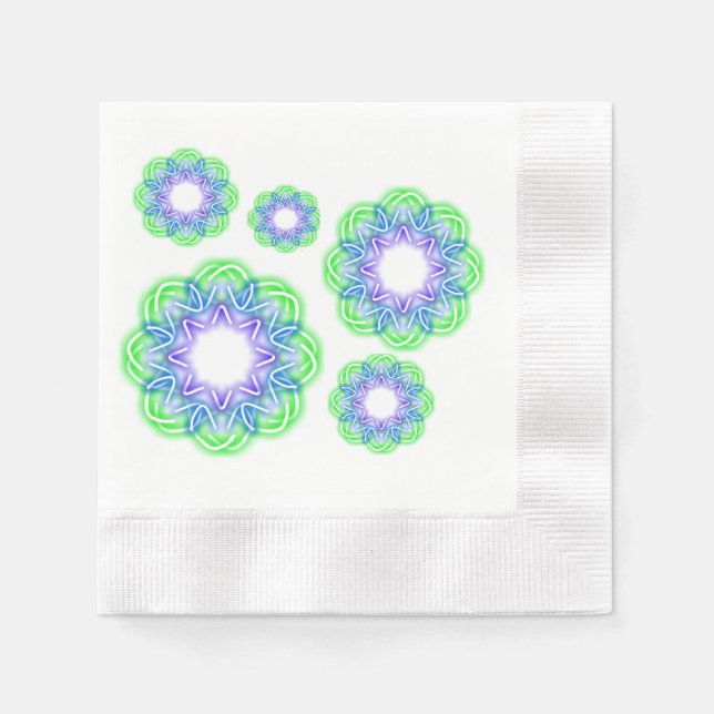 Guardanapo De Papel Impressões de caleidoscópio (Frente)