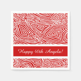 Guardanapo De Papel Impressões digitais vermelhas