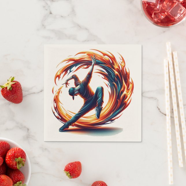 Guardanapo De Papel Incêndio Na Rua Bredance Com Energia Urbana (Insitu)