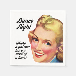 Guardanapo De Papel Inchamento retro das mulheres do vintage da noite