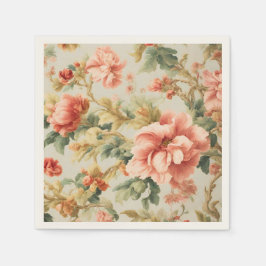 Guardanapo De Papel Incríveis Flores, Folhas. Pintura