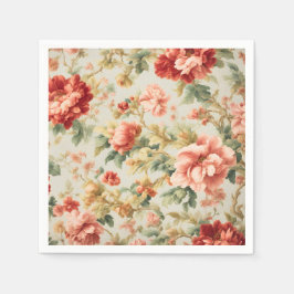 Guardanapo De Papel Incríveis Flores, Folhas. Pintura