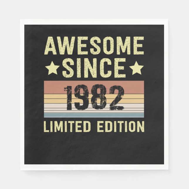 Guardanapo De Papel Incrível desde o aniversário de 1982 (Frente)