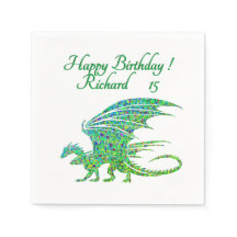 Incrível Dragão Verde Mosaico Pessoal