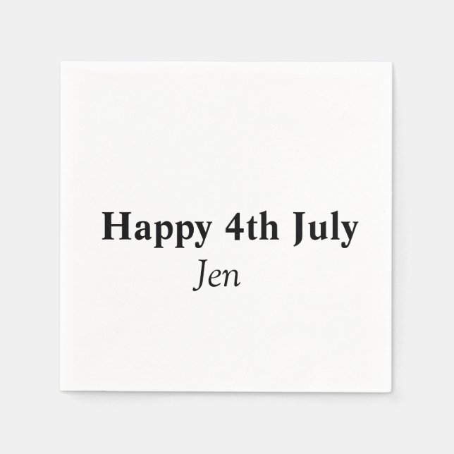 Guardanapo De Papel independence dayadd your name text image editable  (Frente)