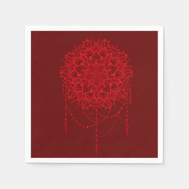 Guardanapo De Papel índia mandala criatura do partido jante indiano (Frente)