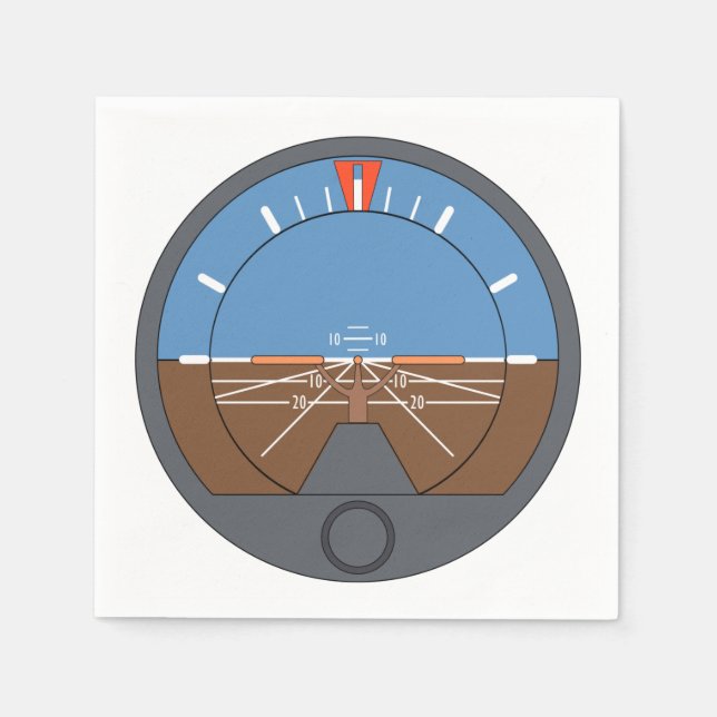 Guardanapo De Papel Indicador de atitude Instrumento de voo para aeron (Frente)