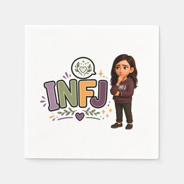 Guardanapo De Papel INFJ — A Guardiã das Ideias (Frente)