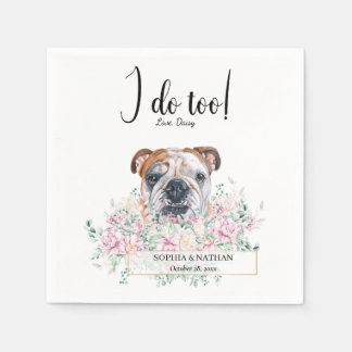 Guardanapo De Papel Inglês Bulldog Casamento Cocktail Napkins