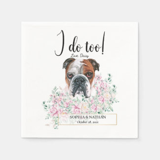 Guardanapo De Papel Inglês Bulldog Casamento Cocktail Napkins