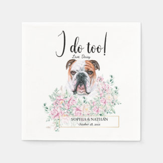 Guardanapo De Papel Inglês Bulldog Casamento Cocktail Napkins