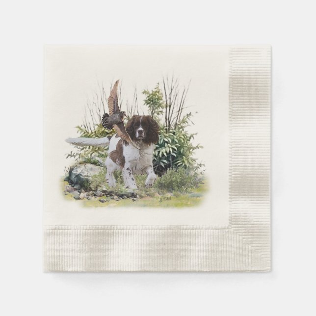 Guardanapo De Papel Inglês Springer Spaniel (Frente)