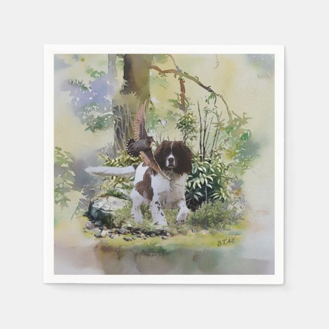 Guardanapo De Papel Inglês Springer Spaniel (Frente)