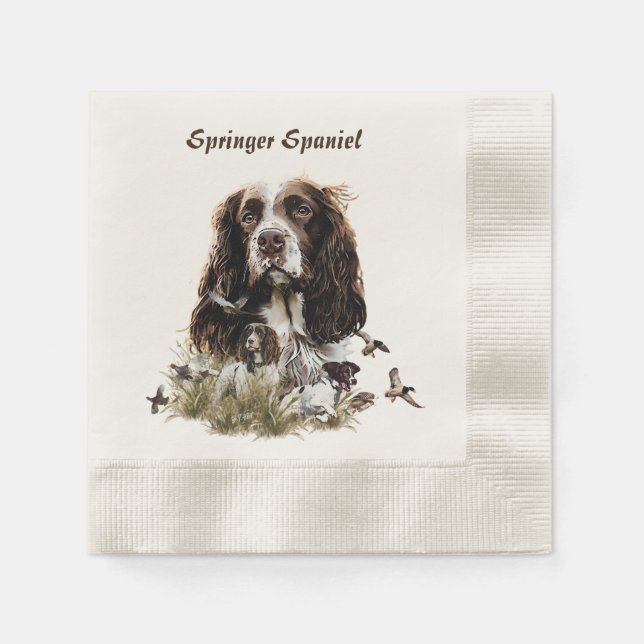 Guardanapo De Papel Inglês Springer Spaniel (Frente)