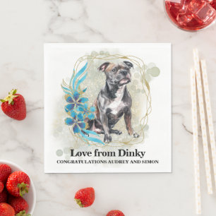 Guardanapo De Papel Inglês Staffordshire Bull Terrier Napkin