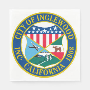Guardanapo De Papel Inglewood California Seal