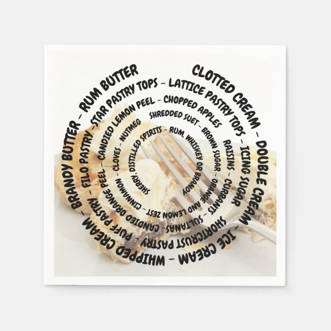 Guardanapo De Papel Ingredientes Concentrados Minados com Tópicos (Frente)