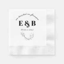 Iniciais de Casamento Floral e Data