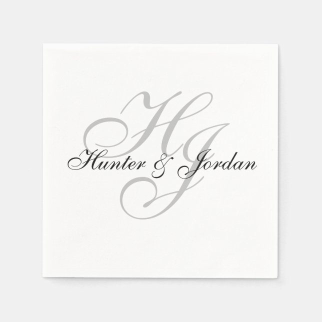 Guardanapo De Papel "Iniciais" Papel Napkins (Frente)