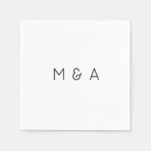 Guardanapo De Papel Iniciais Personalizadas Casamento de Napkin
