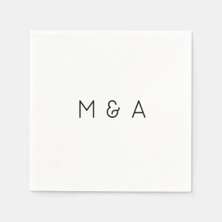 Guardanapo De Papel Iniciais Personalizadas Casamento de Napkin