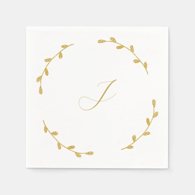 Guardanapo De Papel Initial Wedding Reception Napkins (Frente)