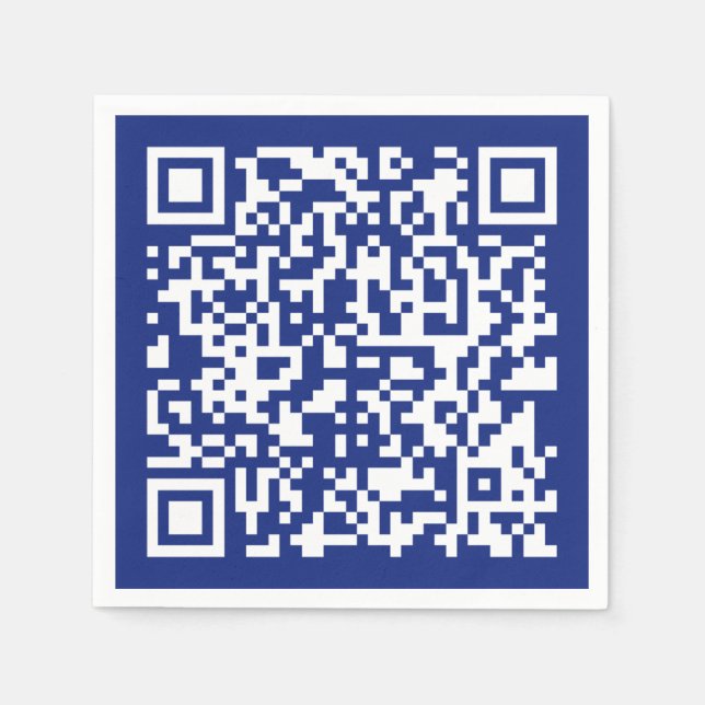Guardanapo De Papel Inserir URL Gerado Instantaneamente Código QR | Az (Frente)