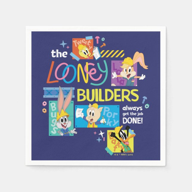 Guardanapo De Papel INSETOS BUNNY BUILDERS™| A Colagem Looney Builders (Frente)