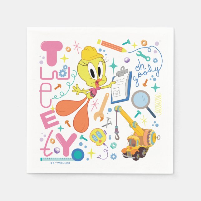 Guardanapo De Papel INSETOS BUNNY BUILDERS™| Ferramentas de trabalho T (Frente)