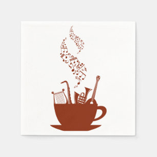 Guardanapo De Papel Instrumentos Musicais E Papel De Notas