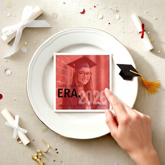 Guardanapo De Papel Into The Next Era Class of 2026 Graduation Photo  (Criador carregado)