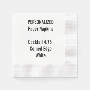 Guardanapo de papel inventado BRANCO personalizado