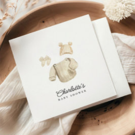 Guardanapo De Papel Inverno Bebê Roupa Gênero Chá de fraldas Neutro