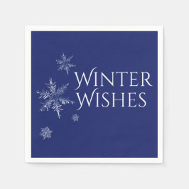 Guardanapo De Papel Inverno Deseja Flocos de neve