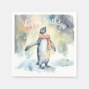 Guardanapo De Papel Inverno-pinguim-pinguim-Festa de aniversário -