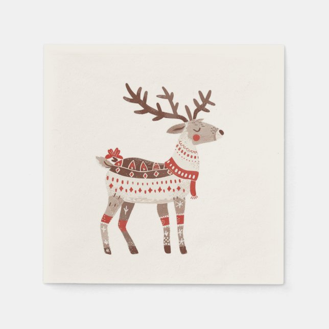 Guardanapo De Papel Inverno, Yule e Nápoles Festivas de Natal (Frente)