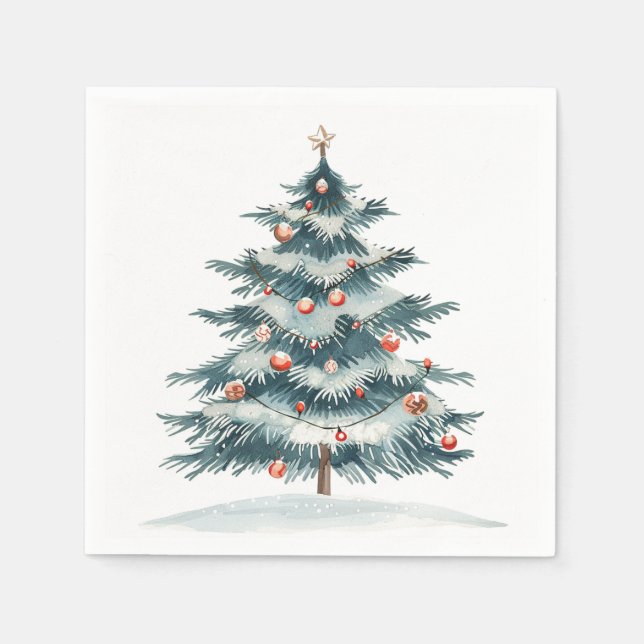 Guardanapo De Papel Inverno, Yule e Natal Festivo (Frente)