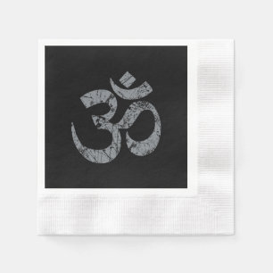 Guardanapo De Papel Ioga da espiritualidade do símbolo de OM do Grunge