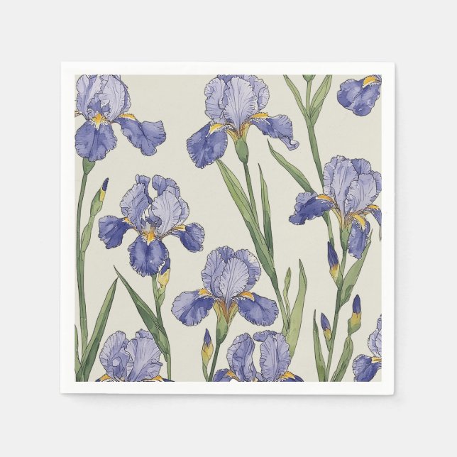 Guardanapo De Papel Iris Azuis Desabrocham (Frente)