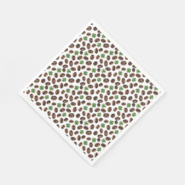 Guardanapo De Papel Irish Coffee Beans and Shamrocks Funny Design