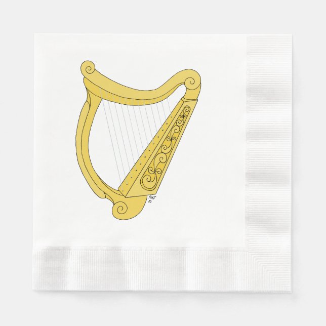 Guardanapo De Papel Irish Harp (Frente)