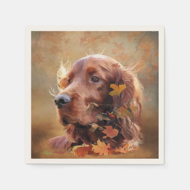 Guardanapo De Papel Irish Setter (Frente)