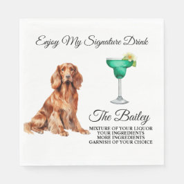 Guardanapo De Papel Irish Setter Wedsing Signature Beber Napkins