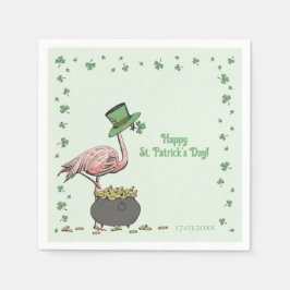 Guardanapo De Papel Irish Shamrock Flamingo St. Patrick’s Day Party