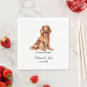 Guardanapo De Papel Irlandês Setter Dog Wedkins com Foto