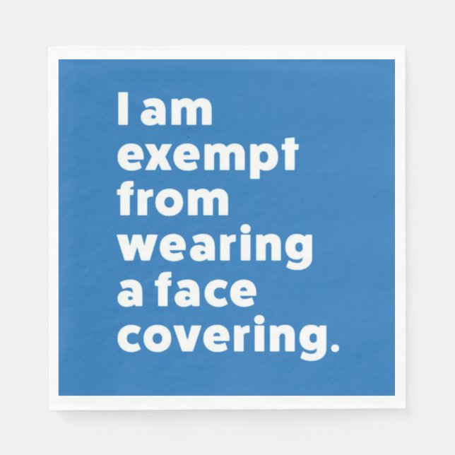 Guardanapo De Papel Isento de Vestir uma cobertura de rosto (Frente)