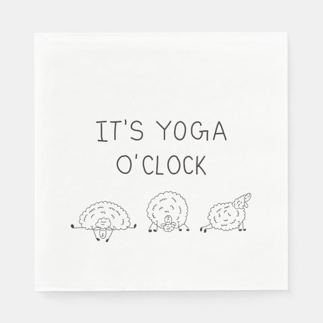 Guardanapo De Papel It’s Yoga O’Clock Sheep (Frente)