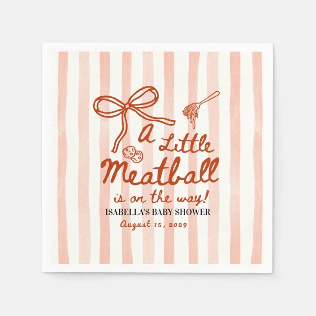 Guardanapo De Papel Italian Baby Shower Theme (Frente)