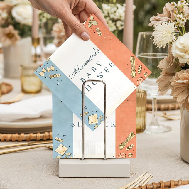Guardanapo De Papel Italian Café Doodle Baby Shower (Criador carregado)