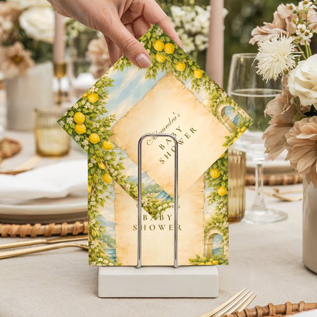 Guardanapo De Papel Italian Lemon Garden Baby Shower (Criador carregado)